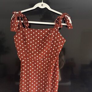 Target Brown and White Polka Dot Mini Dress